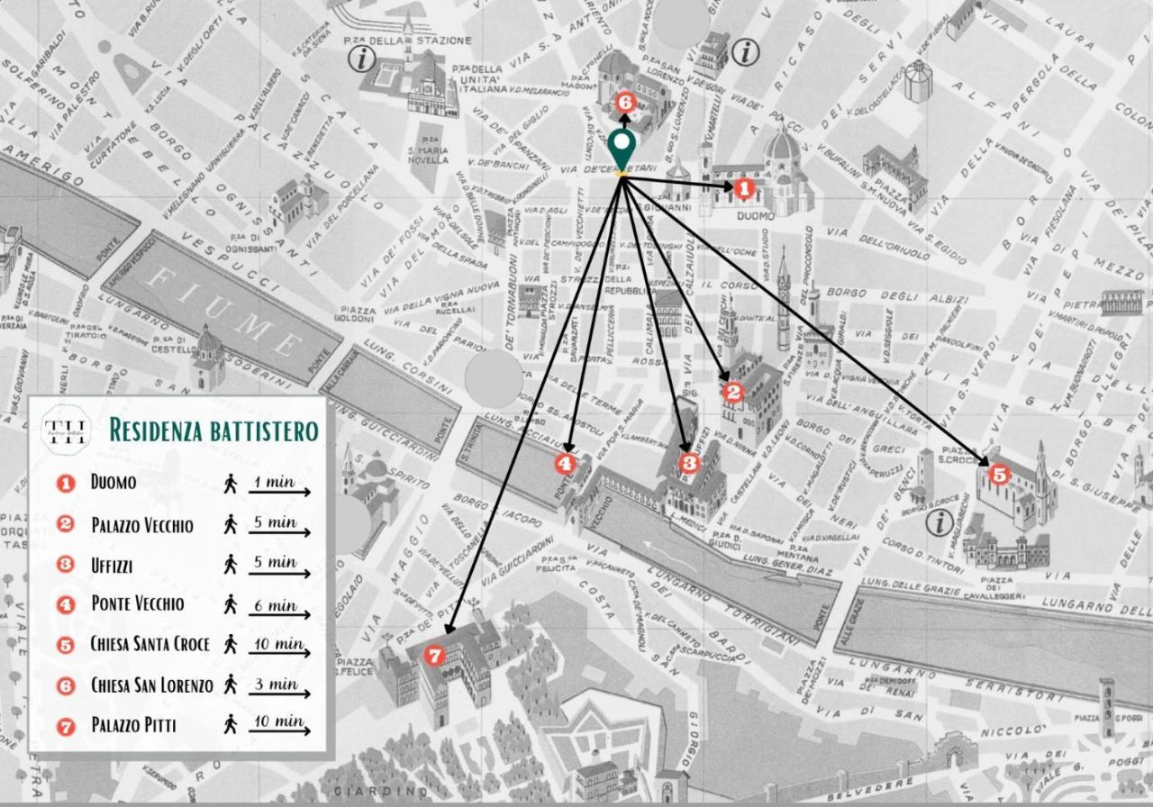 Residenza Maglioni Al Battistero Hotell Florens Exteriör bild